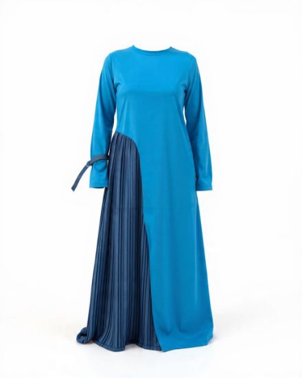 Picture of into the flow turqoise dress
