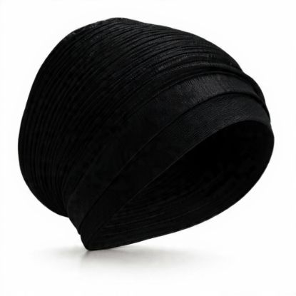 Picture of black whisper drape turban