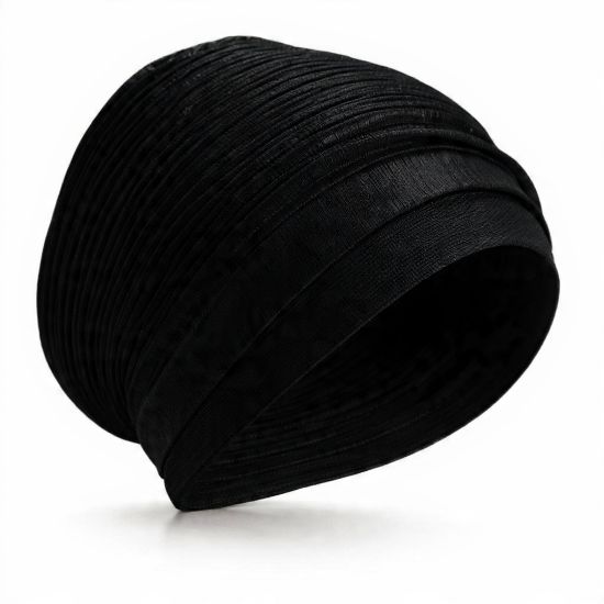 Picture of black whisper drape turban