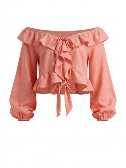 Picture of baby pink ruffled top