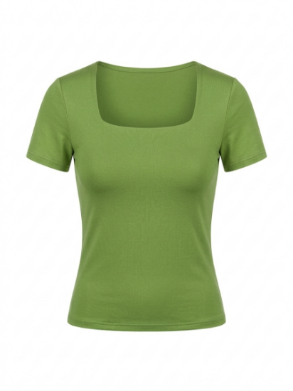 Picture of square neck basic top (kiwi color)