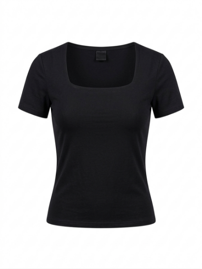 Picture of square neck basic top (black color)