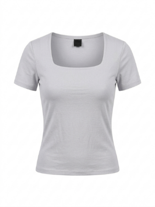 Picture of square neck basic top (light gray color)