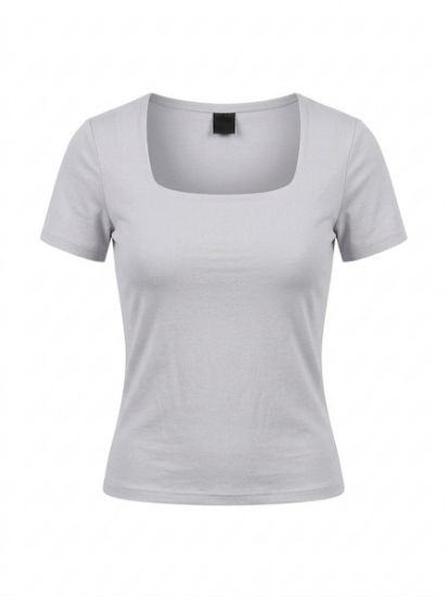 Picture of square neck basic top (light gray color)