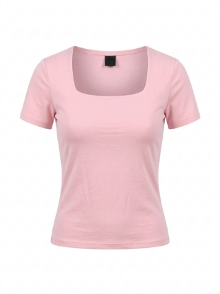 Picture of square neck basic top (pink color)