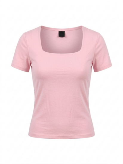 Picture of square neck basic top (pink color)