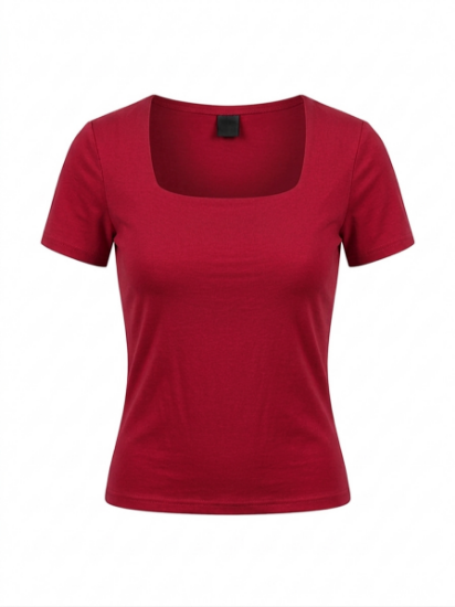 Picture of square neck basic top (red color)