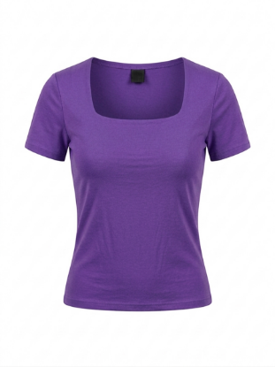 Picture of square neck basic top (purple color)