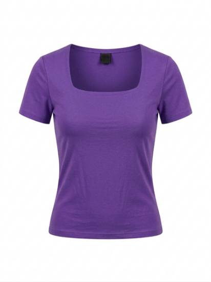 Picture of square neck basic top (purple color)