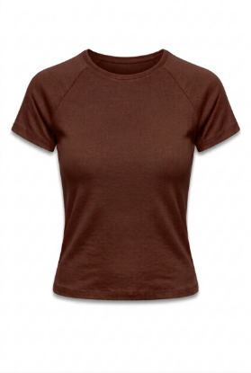 Picture of Round neck basic top (brown color)