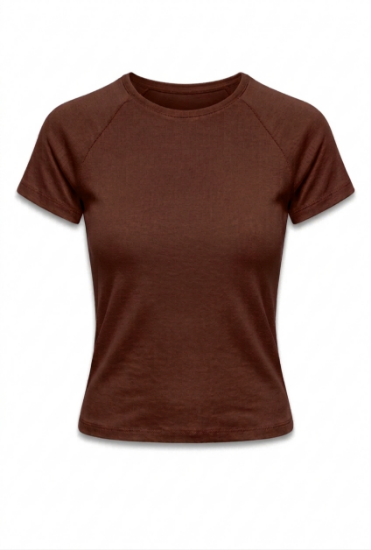 Picture of Round neck basic top (brown color)