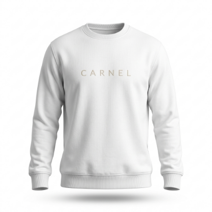 Picture of carnel timeless white crewneck