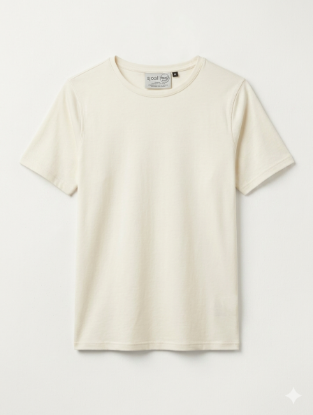 Picture of half sleeved cream basic