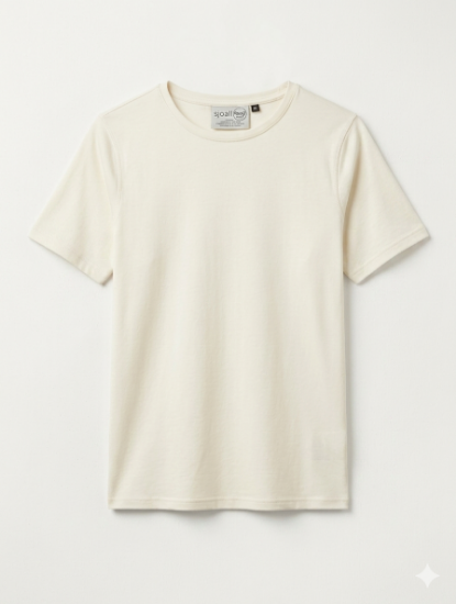 Picture of half sleeved cream basic
