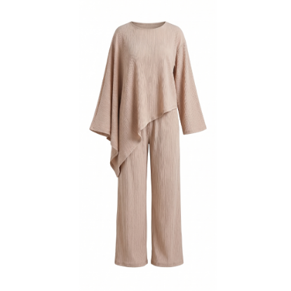 Picture of Wave Crinkled Set In Beige