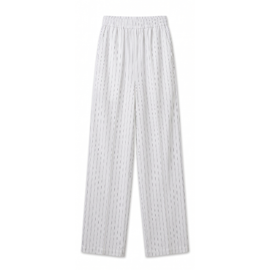 Picture of cream thin stripped wear pants