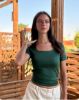 Picture of square neck basic top (kiwi color)