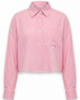 Picture of baby pink cropped crinkled shirt
