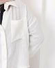 Picture of cream cropped crinkled shirt