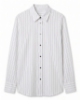 Picture of cream thin stripped wear shirt