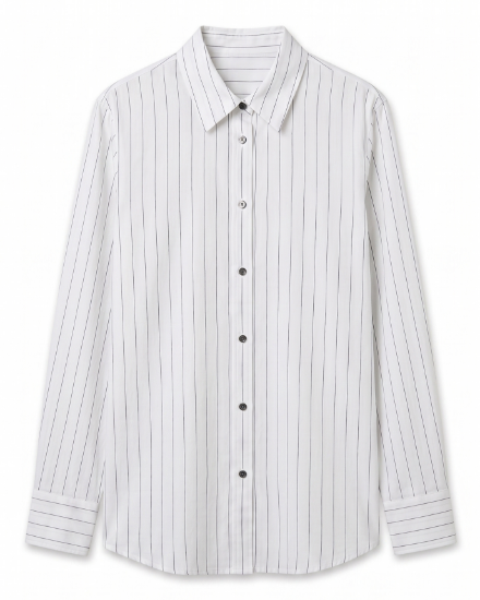 Picture of cream thin stripped wear shirt
