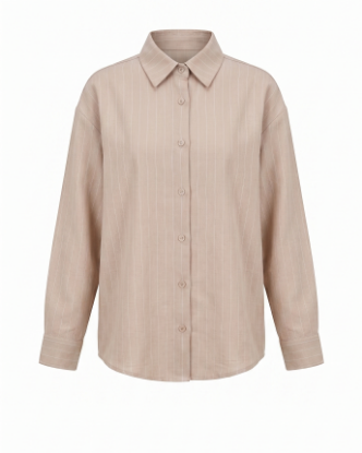 Picture of cafe thin stripped linen wear shirt