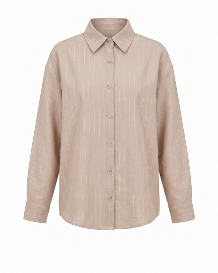 Picture of cafe thin stripped linen wear shirt