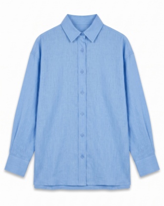 Picture of sky blue linen shirt