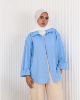 Picture of sky blue linen shirt
