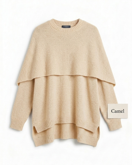 Picture of Camel Knitted Shawl