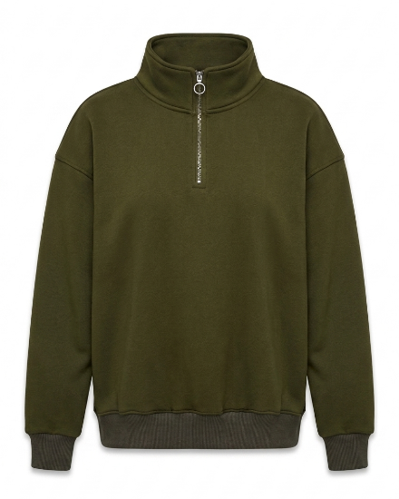 Picture of Olive Quarter-zip Sweatshirt
