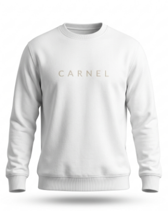Picture of carnel timeless white crewneck