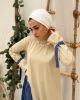 Picture of into the flow beige dress