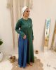 Picture of into the flow dark green dress